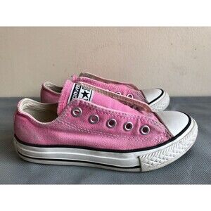Converse All Star Low Tops pink Canvas casual shoes - Size US 12 Youth EUR 29